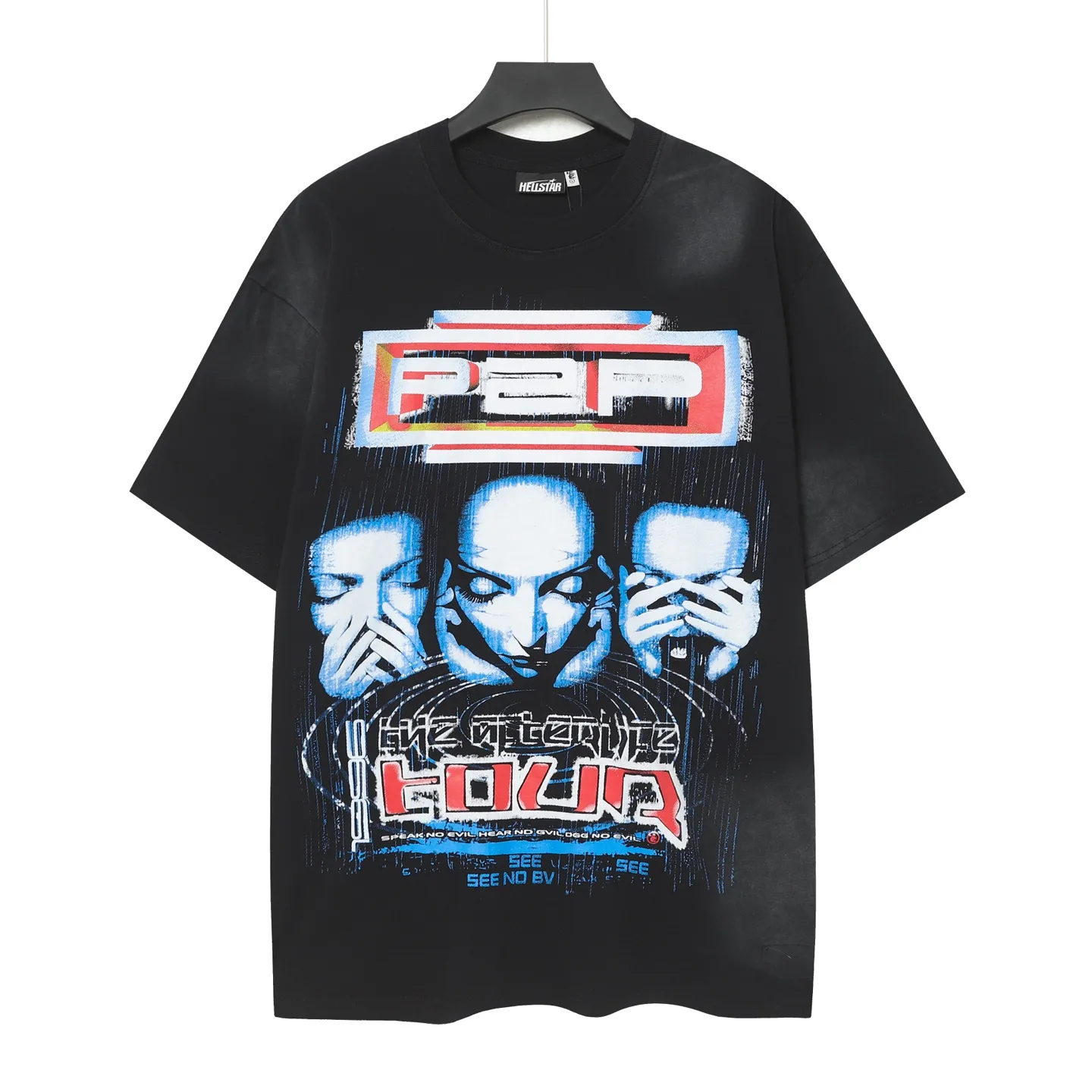 827# ｜ P62 Hellstar T （fabric):32 250 Sizes（size）：S-M- L- X L （colour）： Black